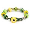 SAGA GIOIELLI Bracciale Colorato con Perle in Vetro - Bracciale Artigianale Multicolore Regolabile 23 cm - Gioiello Unisex Uomo Donna - Idea Regalo Originale - COLLEZIONE SOLARA (BSVE8F6-01)