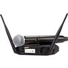 Shure GLXD24+/B58 Microfono wireless professionale per chiesa, karaoke e voci con batteria 12 ore e raggio 30m, Incluso microfono vocale BETA 58A e ricevitore singolo canale