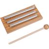 Lovermusic Campanello a mano a tre toni a percussione Campanello a mano Strumento a percussione con martello in legno per aule