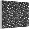 MuchoWow© Pannelli Fonoassorbenti Parete Acustici 80x60 cm Insonorizzanti Pannello Fonoassorbente Design Isolante Acustico Fonoisolanti Insonorizzazione Stanza Nero - Lucido - Pietre