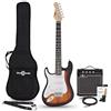 gear4music Chitarra elettrica 3/4 mancina con amplificatore 10W e accessori LA di Gear4music, Sunburst