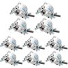 JLTPH Truss Clamp, JLTPH Morsetto da palcoscenico in finitura di lega di alluminio, 32 - 35 mm, con testa girevole, confezione da 5 (10PCS-Argento）
