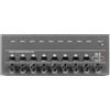 Whychstore Mixer audio a quattro canali, mixer di linea a 4/6/8 canali, mixer audio stereo con guscio in metallo (8 canali) da 11,7 x 7,1 x 2,3 cm