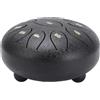 HaloVerde Chakra Rain Drum con kit completo di accessori che include mazze per spazi esterni e guarigione del suono, un tamburo con lingua in acciaio da 11 toni, acciaio al (Nera)