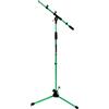 Keepdrum, Supporto per microfono ms106gr con asta e base in metallo verde