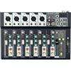 panfudongk Mixer audio digitale DJ mixer per musica PC con 7 canali e connessione Bluetooth per studio e casa, ideale per musicisti e podcaster