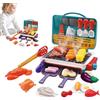 Genérico Barbecue Giocattolo Per Bambini Cucina - Set Grill Simulazione con Vapore Suono E Cibo Che Cambia Colore | Piccole Attrezzature Chef Gioco Simbolico