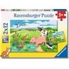 Ravensburger - Puzzle 2x12 Pezzi Cuccioli di Campagna | Puzzle Bambini 3 Anni | Dimensioni Di 26x18 Cm | Regalo Bambino 3 Anni | Regalo Originale