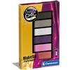 Clementoni Crazy Chic - Makeup Party Queen Eyes, Trucchi per Bambine 9+ Anni, Trousse Portatile con Ombretti Lavabili con Acqua e Applicatore, Idea Regalo per Adolescenti, 18815