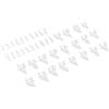 KIMISS Rc Clevis Rc Plane Control Horn Plastica 20 Set 4 Fori Control Horns Clevis Kit Kt Angolo del Timone per Rcplane Foam Fixed Wingcraft