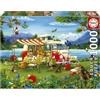 Educa - Puzzle 1000 pezzi Vacanze in campagna | Puzzle natura rurale | Misura 68x48 cm | Include colla Fix | Per adulti 14+ (19922)
