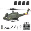 RCXTechPro RC ERA C032 UH-1 Huey Elicottero RC per adulti, scala 1/48, 6 CH 2,4 G, giroscopio stabilizzato senza barra con posizionamento del flusso ottico e atterraggio con un tocco - Batteria RTF/4