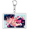 JUSONGKWCP Alien Stages Till＆Ivan Portachiavi Alien Stages Cosplay Carino Ciondolo Cuore Tema Acrilico Figura Keychain Decorazioni (B)