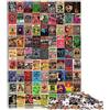 SIBREA Puzzle per adulti Collage vintage Puzzle da 1000 pezzi per adulti e bambini dai 12 anni in su Puzzle Puzzle di cartone Giocattoli educativi per l'apprendimento Dimensioni: 26x38 cm