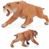Hotainoys Figurina di tigre, giocattolo realistico di tigre con denti a sciabola per bambini, figura preistorica, statua di giocattolo educativo per l'apprendimento