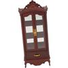 SOPOTUTU Scaffale Espositivo Doppia Porta in Legno Per Casa Delle Bambole, Vetrina Miniatura Vintage Per Soggiorno e Cucina, Mobiletto Portaoggetti Per Arredamento in Miniatura