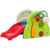 Step2 Sports-Tastic Activity Center Parco giochi con accessori sportivi per bambini | Set scivolo/basket/calcio/baseball per bambini | Giocattoli in plastica