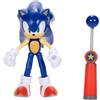 Jakks Pacific Sonic the Hedgehog Sonic Action Figure con accessori per checkpoint blu, 10,2 cm, dai 3 anni in su, licenza ufficiale Sega
