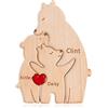 Easycosy Festa della Mamma Puzzle Famiglia Legno Personalizzato Orso, Puzzle Legno Famiglia Personalizzato Animali con 2-7 nomi, Wooden Bear Family Puzzle, Idee Regalo Donna 2026 per Decorazioni Casa