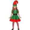 Generico Costume Elfo Natalizio per Bambino, Maglione con Pantaloni, Cintura, Copri Stivali e Cappello per Natale, Elfo, Funzioni scolastiche, Natale Babbo