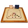 Uber Games - Carrom Board Set & Carry Bag - Tavola da gioco 83,8 x 83,8 cm tra cui Carrom Men, Striker & Powder - Set livello base - Made in India - adatto per principianti