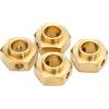 INJORA Ottone Pesi Ruota Esagonale Adattatore 5mm esteso per 1/10 RC Crawler Traxxas TRX-4 G63, 4Pz
