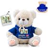 FAHOXUMR Orso di Peluche Personalizzato con Foto Nome Personalizzato, Orsacchiotto Peluche come Regalo Personalizzato per Donne Uomini a San Valentino, Regali Anniversario (25 cm)