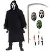 Anjinguang Figura Ghostface, figurina Ghostface in azione, figurina anime 18 cm con articolazioni mobili (con accessori), modello in posa in piedi, statua in PVC da collezione, decorazione per la casa, regalo