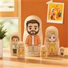 Soview Matrioska Bambola Personalizzata con Foto, Nesting Dolls in Legno Matrioska Russa fino a 6 Persone Decorazioni Casa & Regalo per Famiglia Coppia Regali Natale (Stile1)