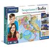 Clementoni - 12026 - Sapientino - Scopriamo L'Italia, puzzle cartina fisica e politica Italia - gioco educativo 6 anni, gioco di geografia - Made in Italy