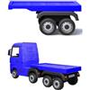 Indalchess Rimorchio blu per camion elettrico Scania o Mercedes ACTRI 4X4 da 12 V per bambini (Viene spedito solo il rimorchio)