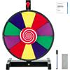COSTWAY 12''/15'' Ruota della Fortuna da Tavolo, Gioco Ruota Personalizzabile con Pennarello e Cancellino, Base Antiscivolo e Superficie Cancellabile, per Carnevale Feste (12'')