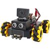Yahboom AI Smart Robot Kit Compatible with IDE Electronic Building Kit for UNO R3, Ultrasonic Sensor, Bluetooth Module, Camera Module, STEM Kids Car Robot