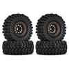 INJORA Ottone Rivestimento Nero 1.0 Pneumatici Beadlock Cerchi per Axial SCX24 AX24 TRX4M FCX24 Upgrade 1/24 1/18 RC Crawler Auto,Ottone