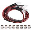 plplaaoo 8PCS 5mm HA Condotto LA Luce Fari Illuminazione Fanale Posteriore Kit Compatibile con RC Modello di Auto Drift RC Auto Camion Serbatoio Crawler Accessorio