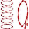 Bemonew Braccialetto Rosso Braccialetti Estivi con Corda Braccialetto Rosso Bracciale con Corda Rossa Kabbalah Regolabile Bracciale con con Nodo Amuleto per Protezione malocchio e buona Fortuna 6