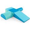 RELAX4LIFE Set da Gioco con Blocchi in Schiuma per Arrampicarsi e Gattonare, Giocattoli Educativi per Bimbi con Colori Vivaci e Forme Diverse, per Soggiorno, Cameretta e Asilo Nido (Azzurro)