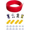 Sharplace Pista Flessibile per Auto da Corsa 3.95 M, Pista Macchinine Arrotolabile con Rotoli Pieghevoli, Circuito di Corse per Bambini per Pareti, Porte, Pavimenti O Mobili