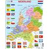 Larsen K53 Paesi Bassi, Mappa politica, edizione Olandese, Puzzle Incorniciato con 48 pezzi
