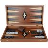 Manopoulos Mahogany Wood Backgammon Set - Handmade in Greece
