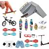 Fowybe Kit Skatepark - Fingerboard Skateboard Bici Scooter Tiny Swing Board Deck | Finger Toys Bomboniere per skateboard a mano, regali creativi per il compleanno di Natale
