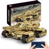 Mould King Tecnica 20011 - Modellino di carro armato, 3296 pezzi, kit tecnologico per adulti e bambini, con telecomando e doppio controllo tramite app