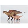 AMITD 1:35 Scale Maiasaura Mother and Son Model Dinosaur Animal Action Figure Decor Scene Birthday Gift (Red with Box)
