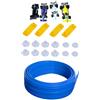 F Fityle Set di Rampe per Auto Flessibili Portatili da 395 cm con 4 Auto Giocattolo Professionali, Accessori per l'apprendimento della Fisica con