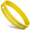 GSCSP braccialetti silicone personalizzabili bracciali fluorescenti per feste braccialetto semiperdo bambini-giallo