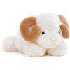 HOMEXYLYL Peluche di capra, pecora imbottita con enormi corna, cuscino morbido e confortevole a forma di agnello, simpatico regalo for feste di compleanno for ragazzi e ragazze.(23cm/9.1in)
