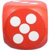 Gogogmee Dado in Schiuma Oversize a Sei Facce Rosso per Giochi | Adatto per Insegnamento in Aula, Giochi da Tavolo Familiari, Formato Jumbo, Uso Portatile, Sicuro