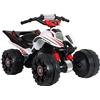 INJUSA - Quad Elettrico per Bambini da 3 a 5 Anni Mercedes Benz ATV | Moto Elettrica Bambini con Pedale Acceleratore | Retromarcia | Freno Elettrico | 6 km/h | Colore Bianco
