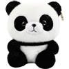 NTHFECG Peluche panda da 30 cm, morbido cuscino a forma di panda per bambini e adulti, per alleviare lo stress, pisolino, letto, relax