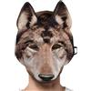 Genérico Maschera per la testa di lupo,Maschera di lupo | per costume maschera di Halloween, animali per Halloween Natale Pasqua novità accessorio per feste